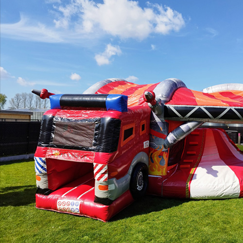 inflatable bouncy shaped like a firetruck theme